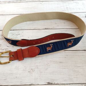 Leather Man Ltd. Belt Size 30 Deer Elk Preppy